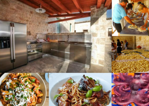 Szállásunk konyhája, ahol autentikus szicíliai ételeket fogunk főzni